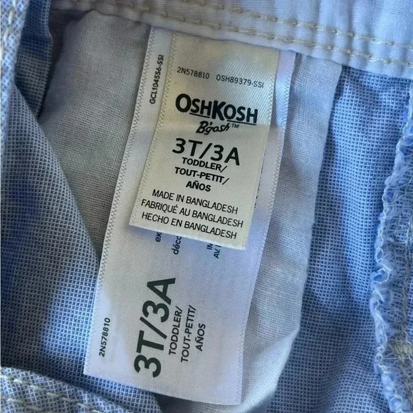 Oshkosh B’Gosh Cherry Print Pale Blue Lightweight Overall Toddler Dress SIZE 3T - Picture 8 of 9